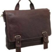 Leather Messenger Bag By Detour In Brown Laptop Bag  