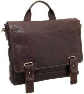 Leather Messenger Bag By Detour In Brown Laptop Bag  