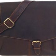 Unicorn Leather Brown 13.9" laptop Netbook bag Messenger #2M  