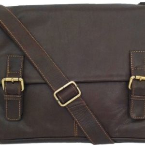 Unicorn Real Leather Brown up to 16.4" laptop bag Messenger #5L  