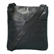 BACCINI messenger bag - shoulder bag MATTEO fits 11", iPad - laptop bag black leather  