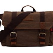 Zenness Portable Casual Canvas Messenger Bag for Men and Women (Coffee)  