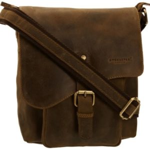 HYDESTYLE Venator Distressed Oiled Hunter Messenger / Cross Body Shoulder Bag 28x26x10cm UM1716 Brown  