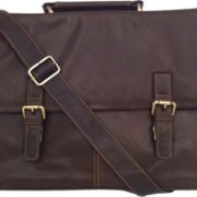 Unicorn Real Leather Brown 16.4" laptop bag Messenger #9L  