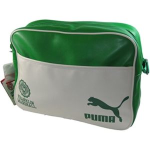 Puma Franklin & Marshall Reporter PU Zip Shoulder Strap Bag (Green / White)  