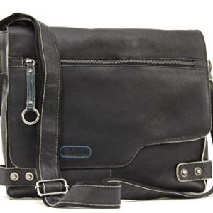 Ashwood Leather Messenger Bag - Camden - Black  