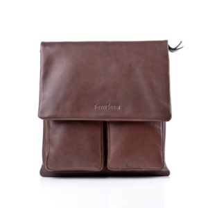 FEYNSINN cross-body bag - leather bag with shoulder strap NIA fits iPad mini - shoulder bag brown leather  