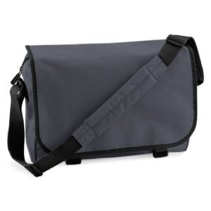 Padded Adjustable Shoulder Strap Messenger Bag Colour=Graphite Grey Approx Dimensions=41 x 31 x 12cm  