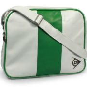 Dunlop Unisex Retro Style Flight Shoulder Messenger Bag (DUNMS8716WHT-GRN)  