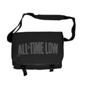 All Time Low White Distressed Logo Official New Black Messenger Bag  