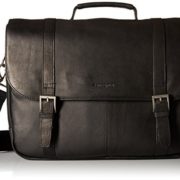 Samsonite Colombian Leather Flap-Over Messenger Bag, Black, One Size  