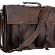 Craftvilla- "Grunge" Leather Laptop Messenger Briefcase Crossover Shoulder Bag (16 Inch)  