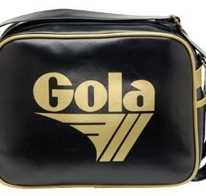 Gola Redford Unisex Classic Retro Shoulder Bag Black Gold  