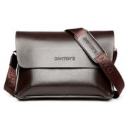 Sine90® Men's Faux Leather Casual Messenger Bag Business Briefcase Shoulder Bag Dark Brown  