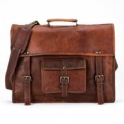 LUST Vintage Leather Laptop Messenger Bag 13"  