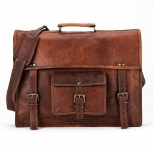 LUST Vintage Leather Laptop Messenger Bag 13"  