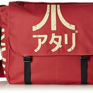 ATARI Messenger Bag with Japanese Logo, Crimson Red (MB221005ATA)  