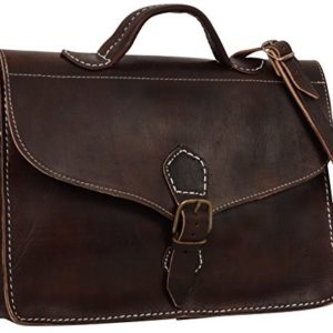 Gusti Leder nature "Jacob" Genuine Leather Messenger Business Briefcase Satchel Shoulder Bag Vintage College University 14" Laptop Unisex Dark Brown B8  