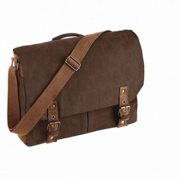 Quadra Vintage Canvas Satchel Messenger Bags (12 Litres) (One Size) (Vintage Brown)  