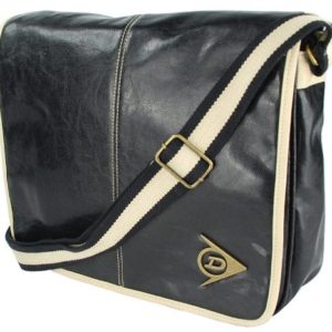 Dunlop Classic Messenger Bag - Black/Ecru  