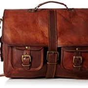 True Grit Leather- "Blairzy" Leather Laptop Messenger Briefcase Crossover Shoulder Bag (18 Inch/45.72 CM))  