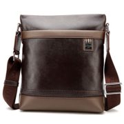 CORLISS Vertical Men's Cowhide Soft Leather Business Messenger Shoulder Bag School Satchel Support 7-9.7inch Ipad,Books,Wallet,Keys etc (#3 Coffee)  