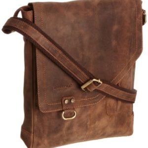 HYDESTYLE Venator Distressed Hunter Messenger / Cross Body Shoulder Bag UM1616 Brown  