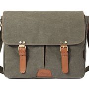 Canvas Messenger Bags Crossbody Shoulder Bags Casual Satchel Bag (Army green)  