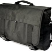 Oakland Large Satchel Messenger Bag with Organiser under flap (Black)  