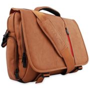 Laptop Bag, Snugg Crossbody Shoulder Messenger Bag - 17 Inch Laptop and Tablet Briefcase - Premium Brown Leather Bag with Pockets and Removable Shoulder Strap  