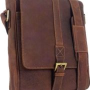 UNICORN Real Leather Cognac Tan ipad , Ebook or Tablets Messenger Bag #6J  