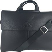 Zavelio Men's Genuine Leather Shoulder Business Messenger Bag Briefcase Black  