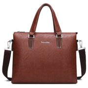 Leather Briefcase, Unives Classic Men's bag for Business School Classic Messenger Bag Shoulder Bag for work Brown  