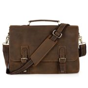 Kattee Man Leather Briefcase Messenger Laptop Business Bag  