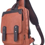 Leaper Retro Shoulder Messenger Sling Cycling Sporting Satchel Cross Body Bag(Coffee)  