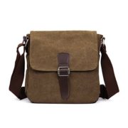 Eshow Men's Retro Canvas Cross Body Messenger Bag, Brown  