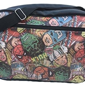 Marvel Retro Messenger Bag Men's Travel Accessory Vintage Multi  