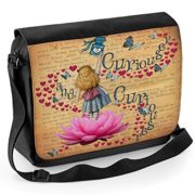 Mad Hatter Alice in Wonderland Curiouser AW03 Vintage School College Shoulder Messenger Bag Gift  